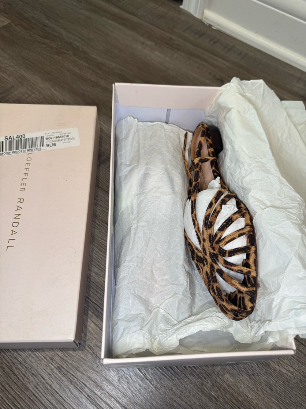 Loeffler Randall Devon Leopard Flat Sandals - Picture 8 of 10